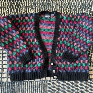 Colorful Patterned Women's Cardigan Wool 90’s